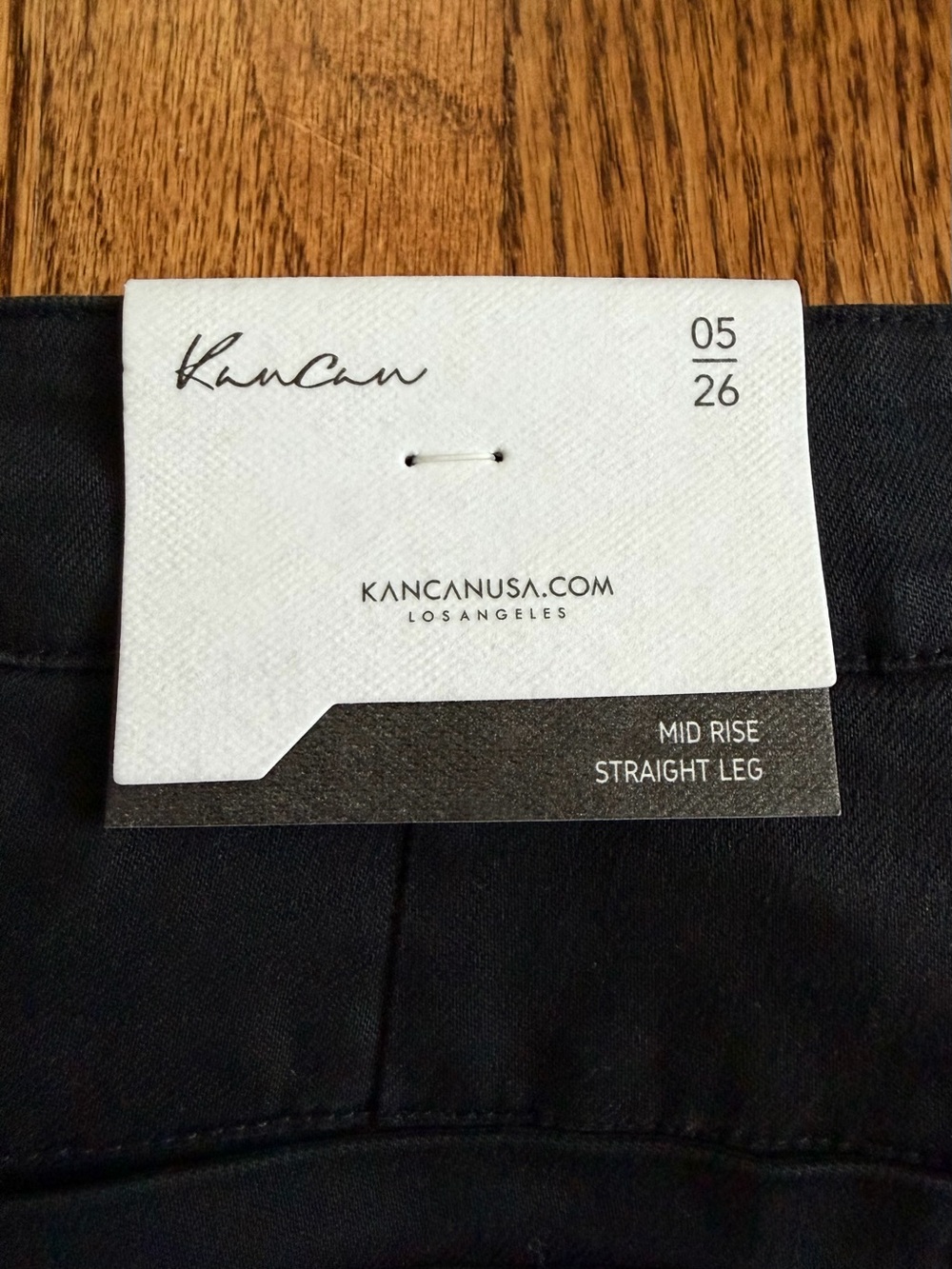 Kancan Julia Mid Rise Straight Black Pants NWT 5/26 Cropped Chino Work - Picture 10 of 14